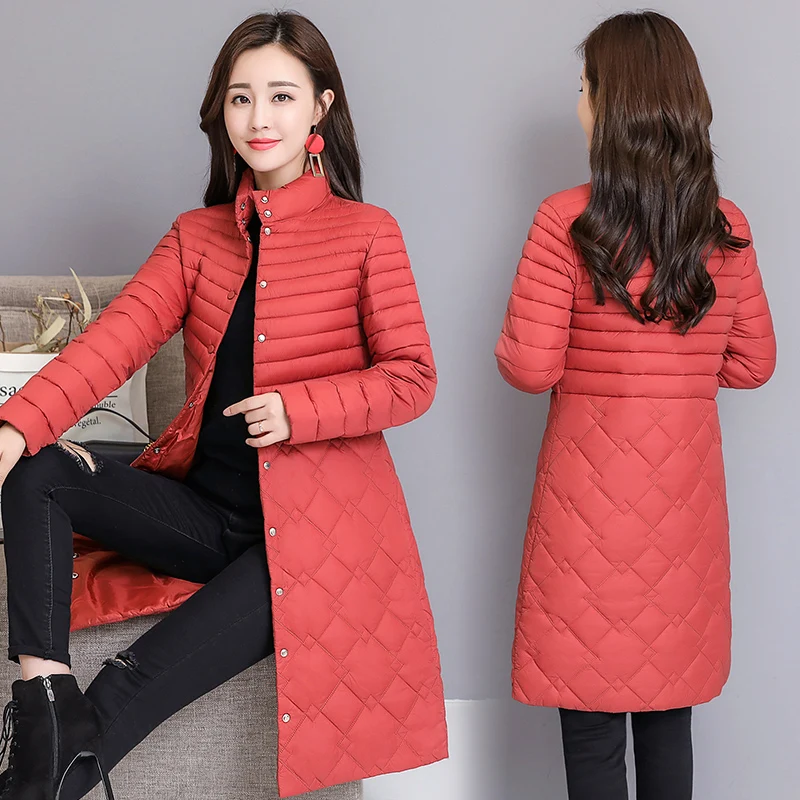Tanie Zimowy płaszcz damski Plus rozmiar 4XL ciepły dół bawełna damska odzież wierzchnia koreański, slim cienkie lekkie w średnim wieku kobieta casualowa kurtka płaszcz