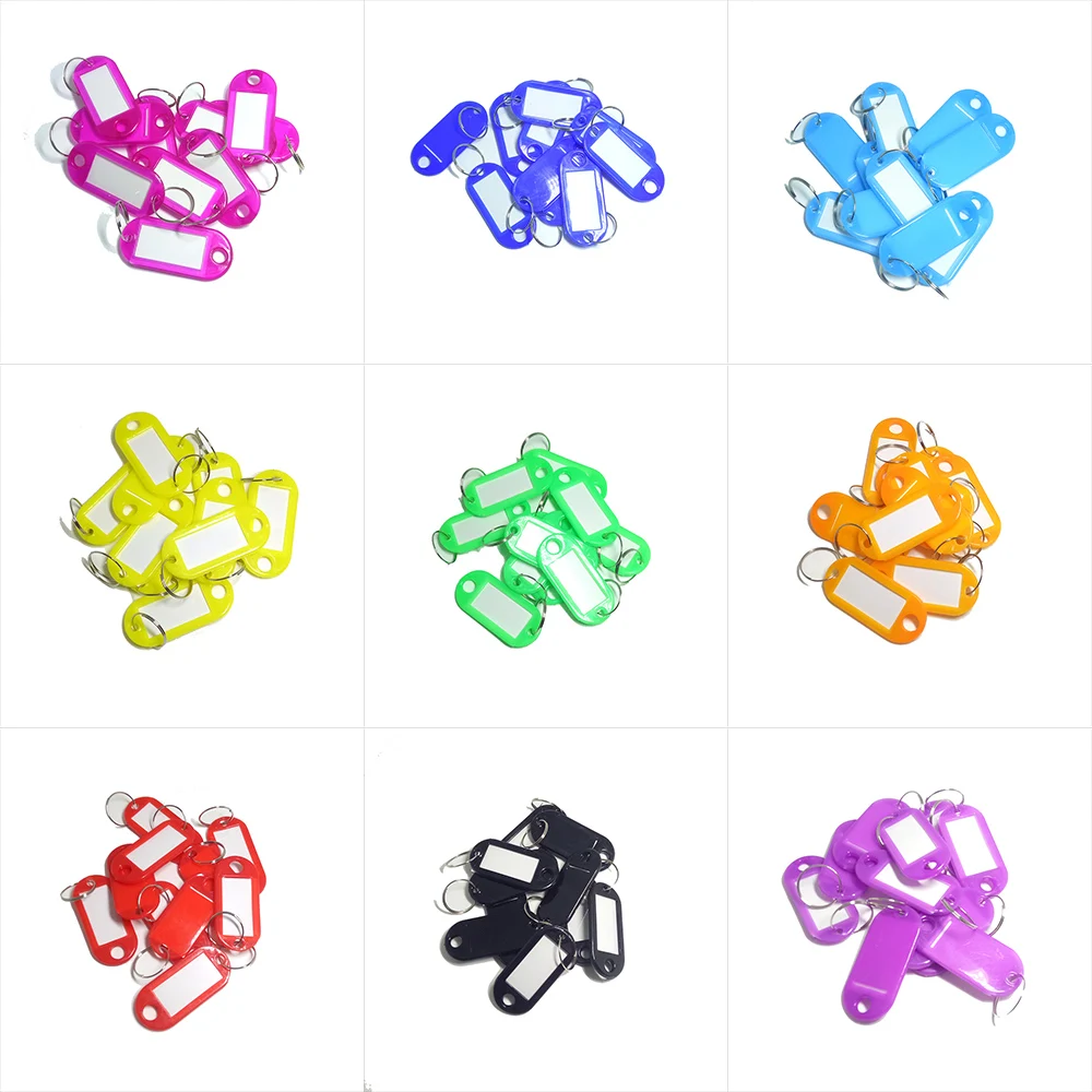 

1PC Plastic Custom Split Ring ID Key Tags Labels Key Chains Key Rings Numbered Name Baggage Luggage Tags