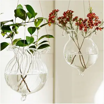 

Glass Vase Retro Falbala Hydroponic Infusion Bag Or Bottle Rural Wind Home Decoration Floor Vase Transparent & Crystal XUGL