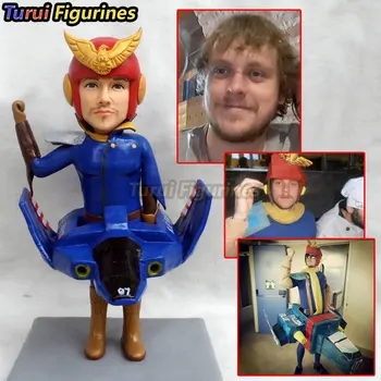 

716 movie fighter poliot aircraft commander captain birthday gift bobblehead shaolin monk figurines dragon ball saitama souvenir