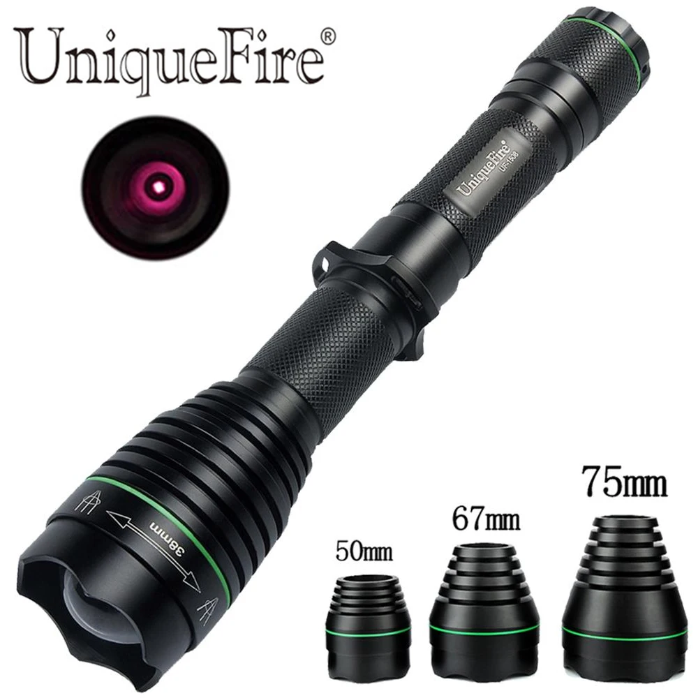 UniqueFire фонарик 1508 38 мм удлинитель ИК 850nm светодиодный инфракрасный фонарь с T50 T67