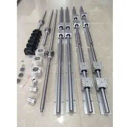 6 компл. SBR16 SBR20 Линейный Направляющая ballscrews RM1605 SFU1605 ШВП + BK/BF12 + Корпус шариковинтовой передачи + муфты для ЧПУ частей