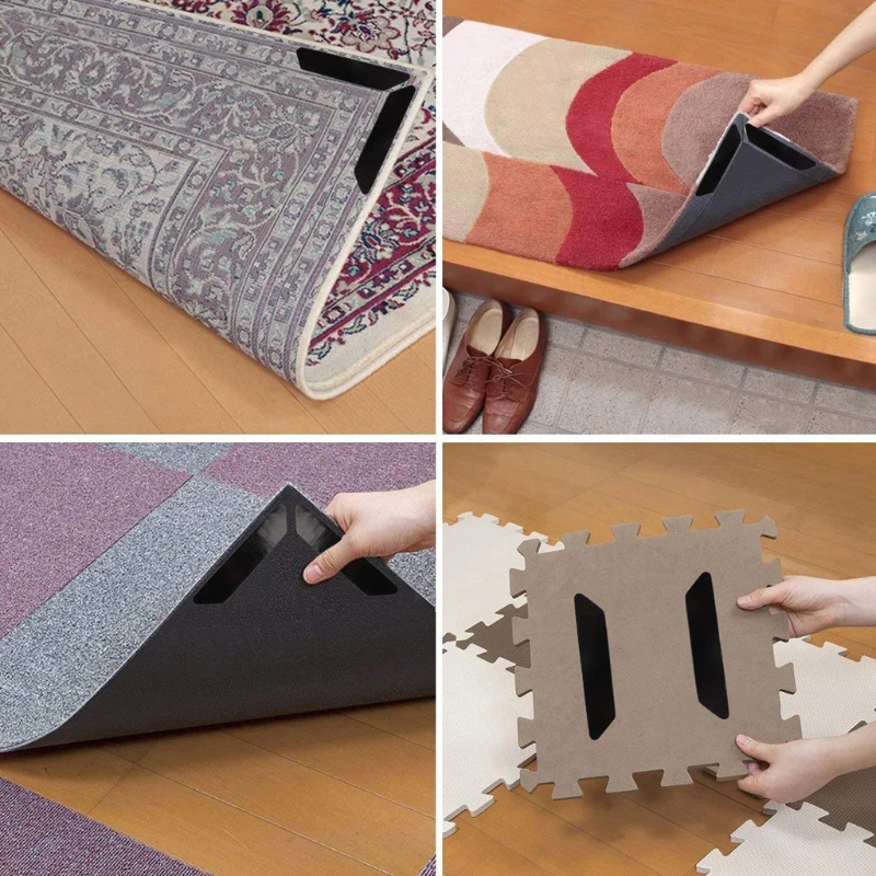 8 шт. анти-завивки захваты для коврика, продлеваемый клей ковровое покрытие для изогнутых углов