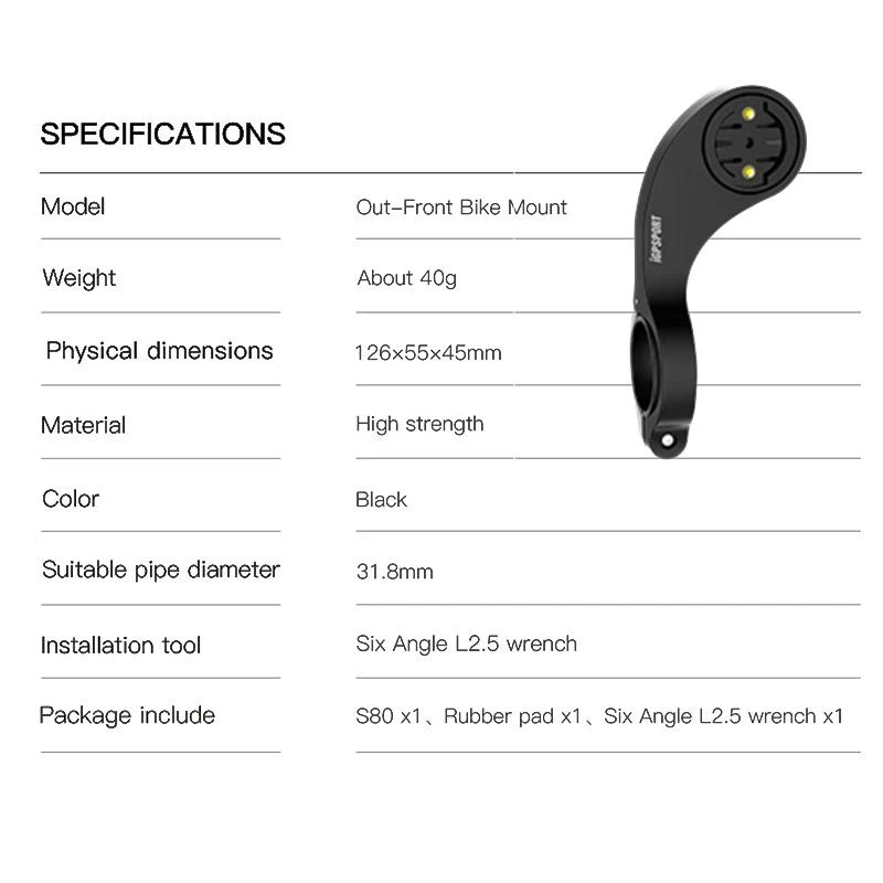 IGPSPORT-S80-Outside-Front-Bike-Mounting-Bike-Computer-iGS20E-iGS60-iGS10-for-GARMIN-200-50-Fitness(3)