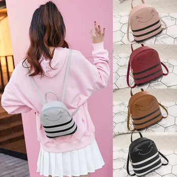 

Women's Small Tote Backpack Satchel Shoulder Rucksack Mini Bag Travel PU Leather