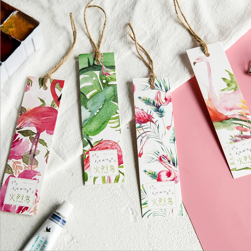 30 шт./лот Симпатичные Фламинго стиль бумаги закладки напоминание бумажная этикетка чтобы отметить лучшие подарки для чтения канцелярские