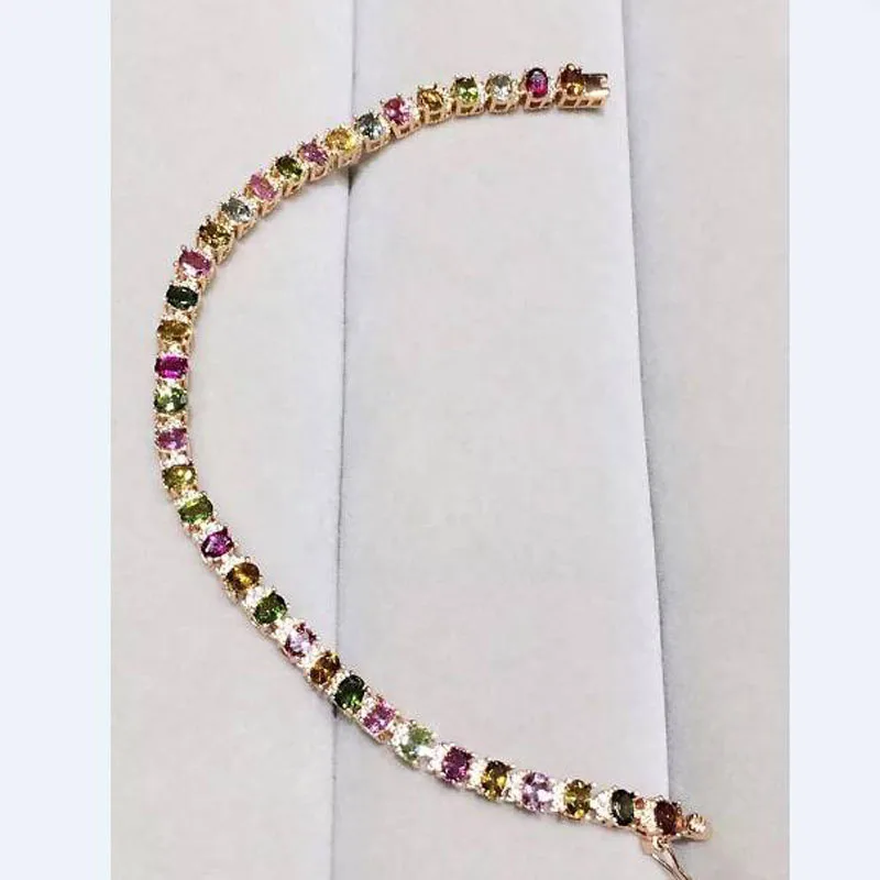 

2017, распродажа QI xuan_tourmaline камень роскошные bracelets_rose золото Цвет Мода Турмалин Bracelets_Manufacturer непосредственно продаж