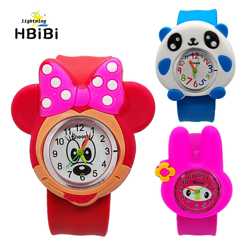 

New style ! Children Cartoon Quartz Watch 4 Kinds of Animal for Kids Boys Girls Clock Christmas Gift Toys Digital Wrist Watches
