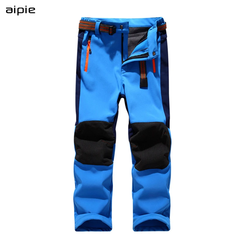 Goedkoop C4520 Merk Herfst Winter Kinderen Patchwork Warm Houden Broek Kids Jongens Meisjes winddicht waterdichte Sport Kinderen Broek