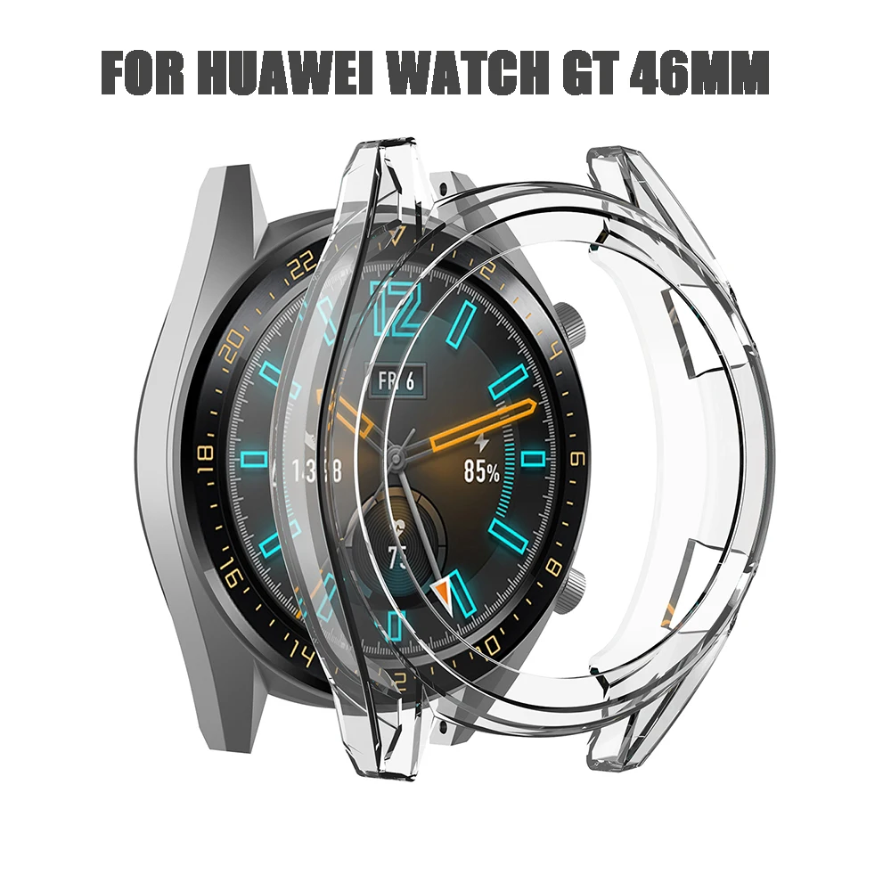

All-Around Protector Cover Shell Accessories Strap Soft TPU Protective Transpare Case for Huawei Watch GT 46mm Watch Ultra-thin