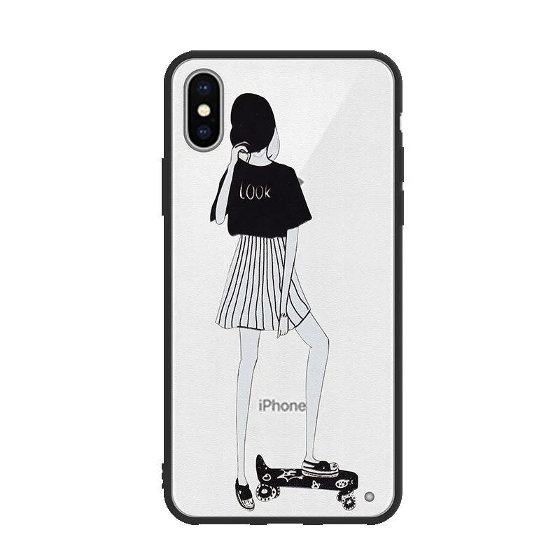 PC+TPU Case For iphone X Case Cover Sexy Girl Cartoon fundas For iphone X phone Cases Original 100% BiNFUL 2