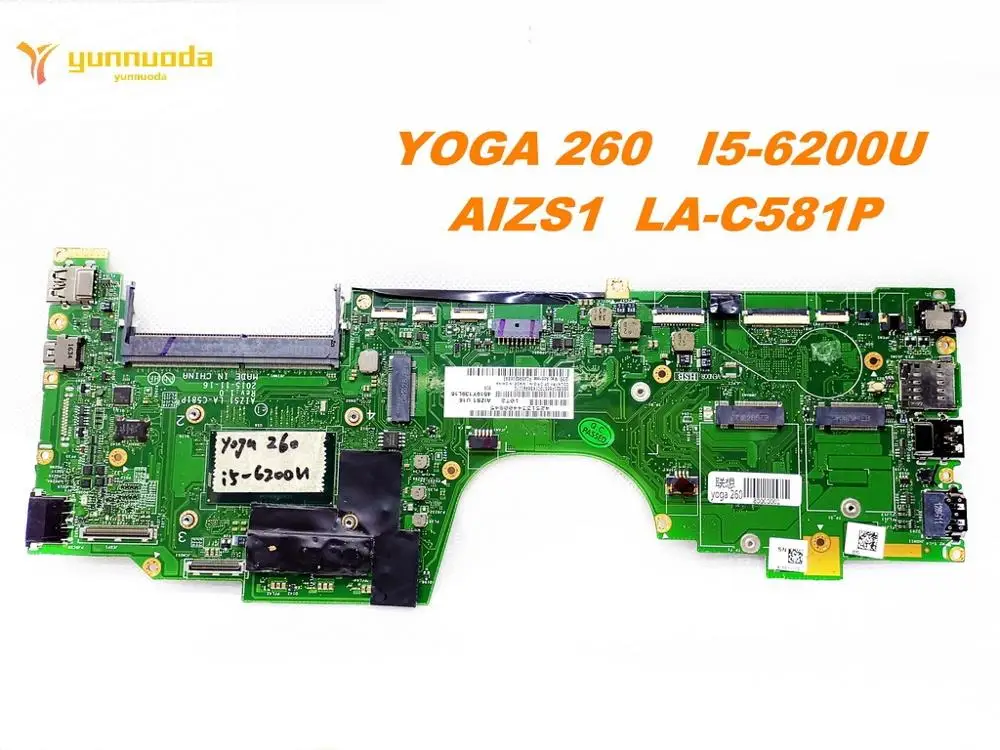discounted  Original for Lenovo YOGA 260 laptop motherboard YOGA 260 I5-6200U AIZS1 LA-C581P tested good free s