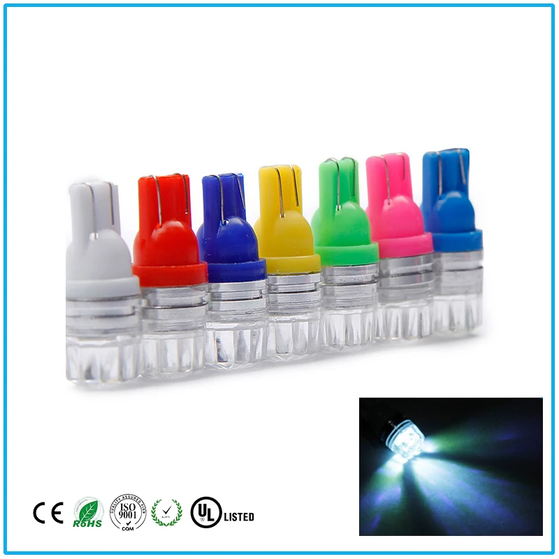 

10pcs T10 1.5W 194 168 W5W Like diamond license plate lamp light,Working voltage is 12 v.