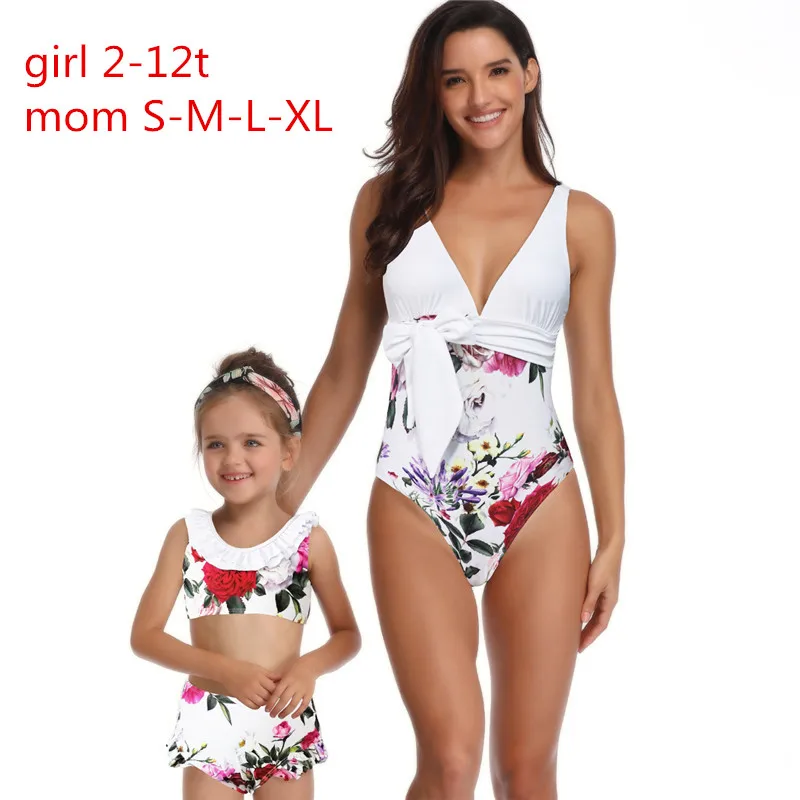 Одинаковая одежда для всей семьи; купальные костюмы для мамы и дочки; бикини; купальные костюмы для мамы и дочки; семейный образ - Цвет: as picture