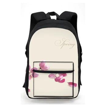 

Leisure Canvas Backpacks Teenag Girls Pink Flower Print School Bags Women Fashion Travel Laptop Bagpacks Bolsa Infantil Menina