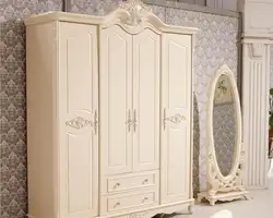 Четырехдверный шкаф современный европейский весь гардероб французский мебельный шкаф для спальни pfy10172