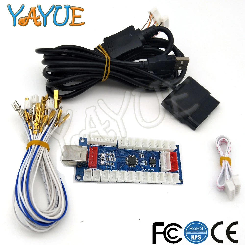2 шт./компл. PS2/PS3/PC/XBOX360 pcb USB аркада джойстик к ПК аркадная Sanwa Нулевая задержка
