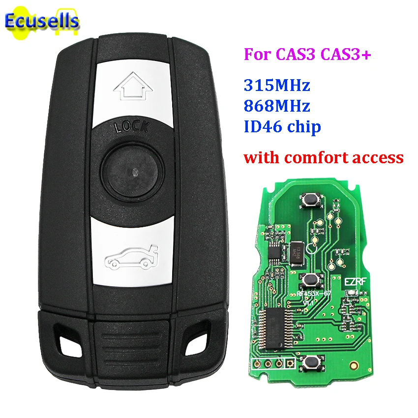 

Full Smart keyless Remote Key for BMW 1 3 5 Series X5 X6 2006-2011 315MHZ 868MHZ ID46 chip with Comfort Access System