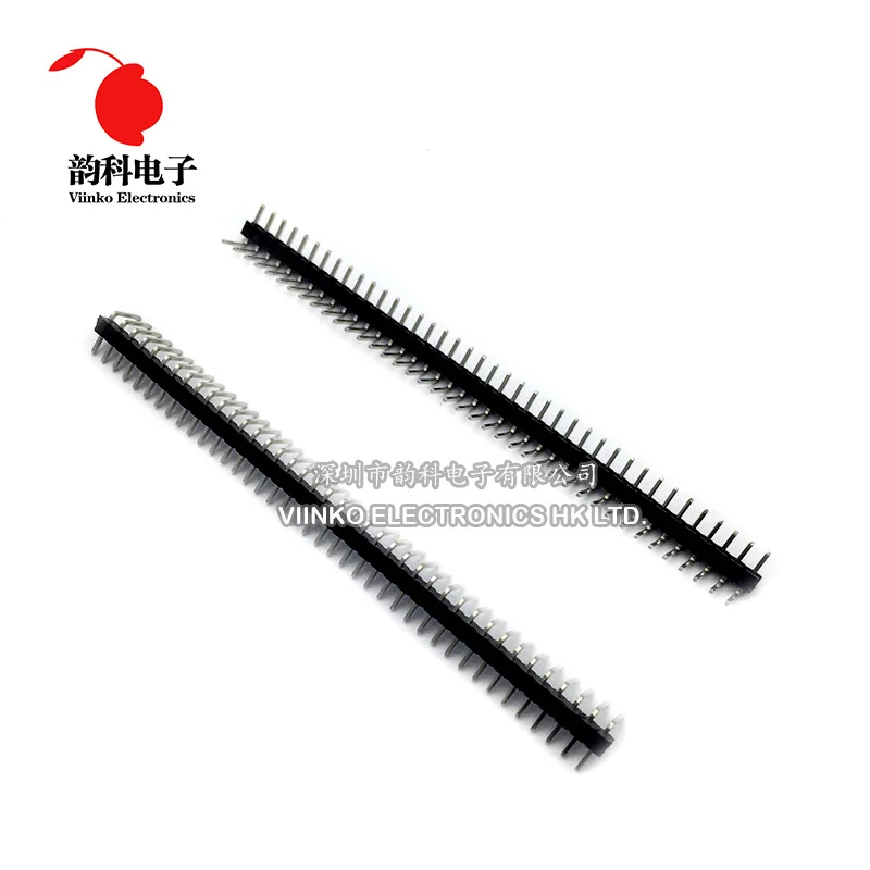 

10pcs 2mm 40 Pin Male Single Row Pin Header Strip pin header Right Angle