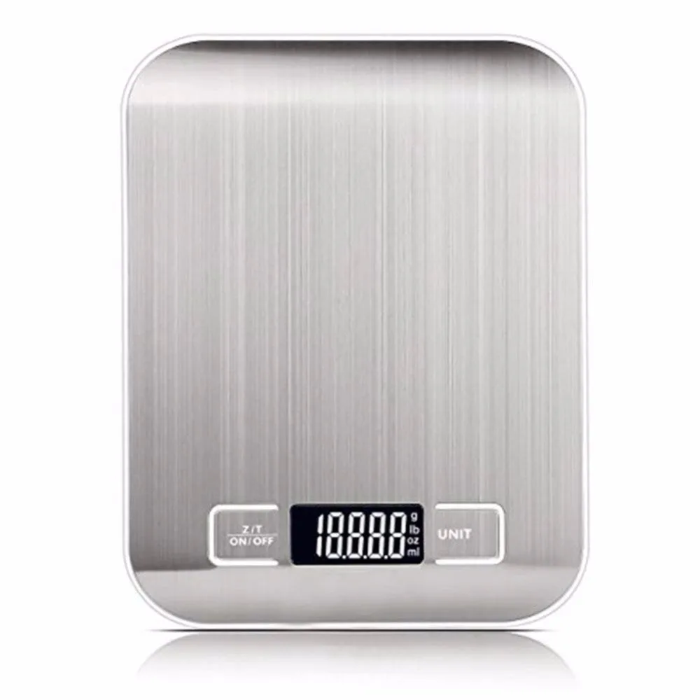 

5KG 5000g/1g Slim Ultra Thin Digital Scale Kitchen Cooking Measure Tools Stainless Steel Electronic Weight LCD Bench Scale