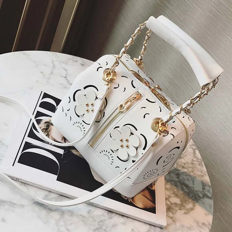 Fashion Women Leather Handbag Hollow Out Female Messenger Crossbody Shoulder Bag Ladies Wild Purse Designer Top-Handle SS7298 (20)