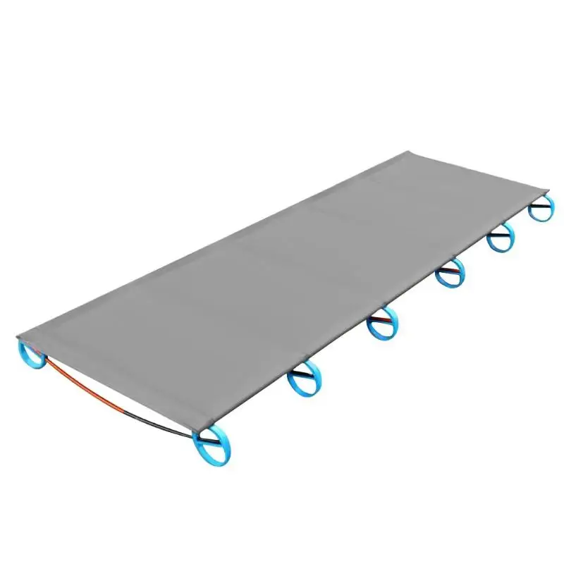7001 алюминиевый сплав поддержка 420D полиэстер ткань Сверхлегкий складной кемпинг кровать палатка коврик удобный спальный кроватка для путешествий