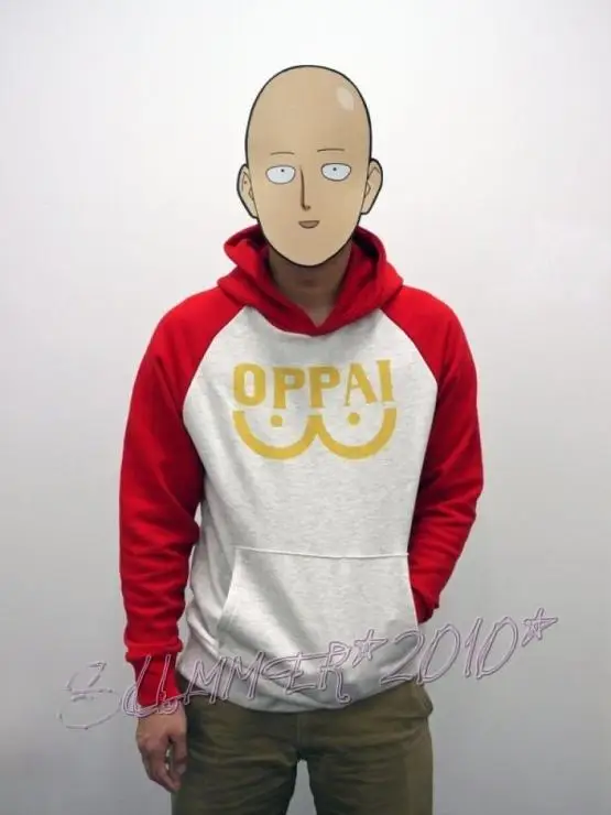 Аниме One Punch man Saitama Толстовка Oppai толстовка с капюшоном Толстовка Косплей Костюм Новинка