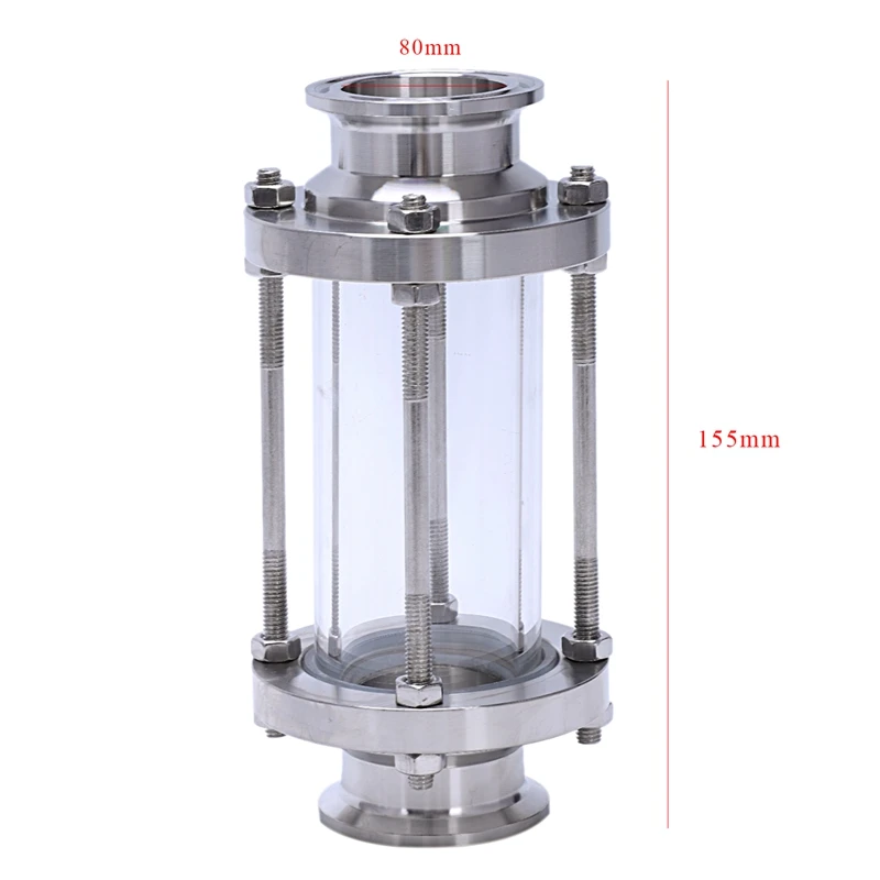 In-Line Sight glass с зажимным концом, поток санитарно прямой вид стекла SUS316 Tri Clamp type