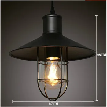 

Ceiling Lights RH Loft Retro Vintage Industrial Edison Droplight Dining-room Iron Cage European-style Ceiling Lamp Lantern