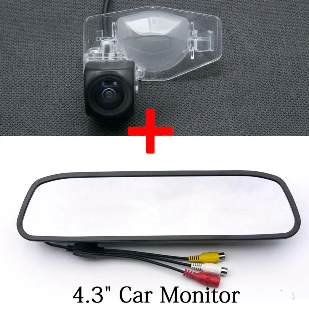 Camera 4.3 Mirror Рыбий глаз MCCD 1080P Starlight Автомобильная камера заднего вида для Honda CR-V CRV Fit jazz Odyssey Accord Crosstour беспроводной парковочный монитор - Название цвета: Camera 4.3 Mirror