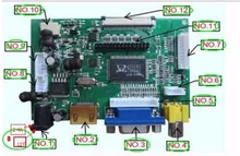 Универсальный HDMI VGA 2AV 50PIN TTL LVDS Плате Контроллера Модуль монитор Комплект для Raspberry PI ЖК AT070TN92 tn90 94 Панели freeship