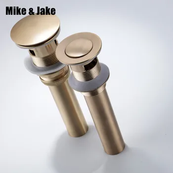 

Gold brush Bathroom basin sink drain waste Pop Up Waste Vanity Vessel Sink Drain Without&with Overflow antique tap basin drains