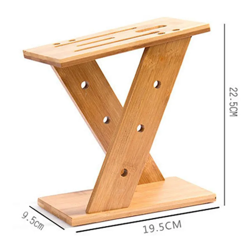 Черный Mes Houder Stand Bamboe Hout Mes Blok Helpers Keukenmessen Ondersteuning Opslag планка стойка Органайзер Keuken Gereedschap - Цвет: Черный