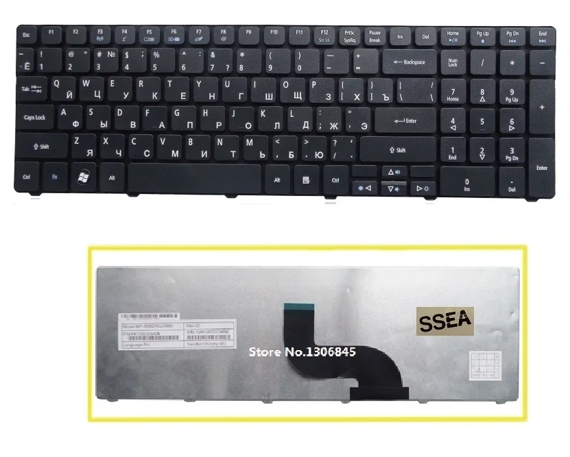 Ssea Новый RU Русский Клавиатура для Acer Aspire 5810 5810 т 5820TG 5820 т 5740 5745 5741 5742 5733 5736 5738 5738 г 5739