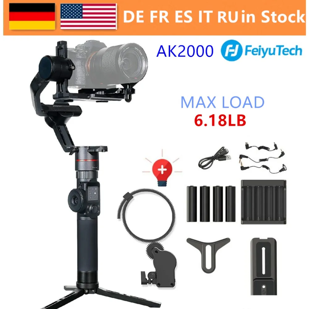 FeiyuTech AK2000 3 Axis Camera Handheld Gimbal Stabilizer MaxLoad 2.8KG