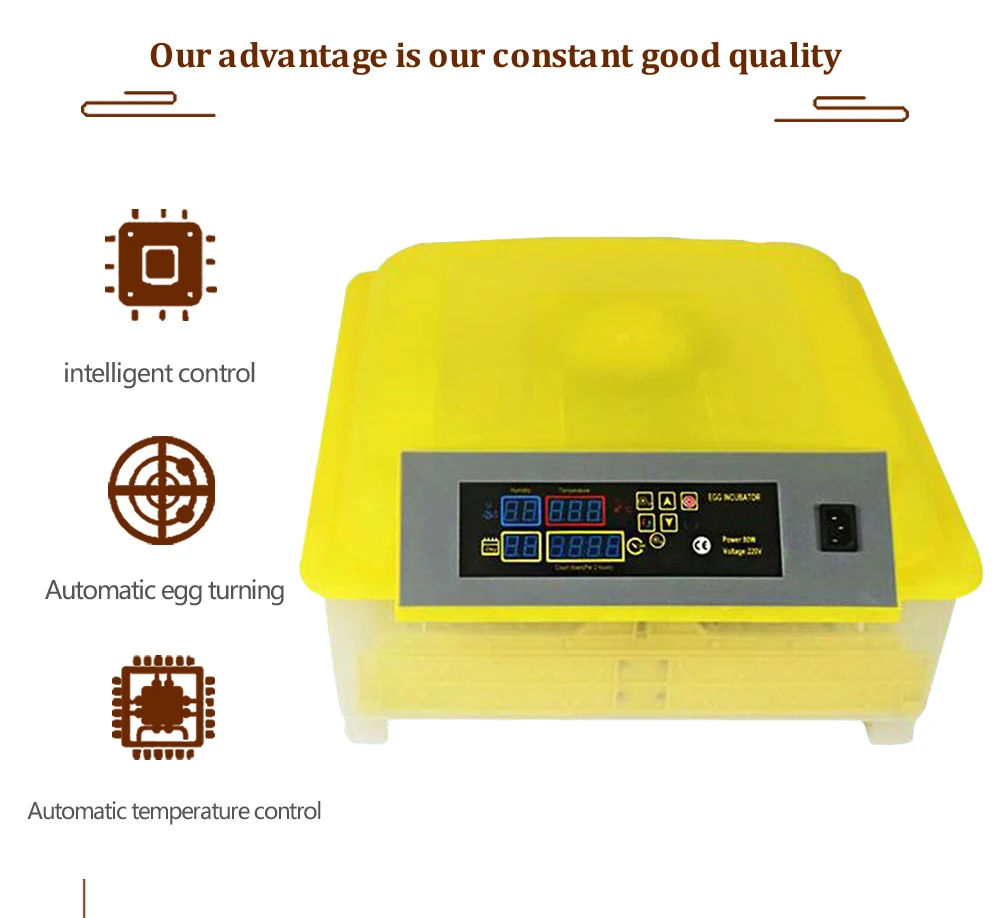 

Automatic Egg Incubator 48 Eggs Automatic Turning Duck Bird Pigeon Quail Parrot Incubation Equipment DL-48