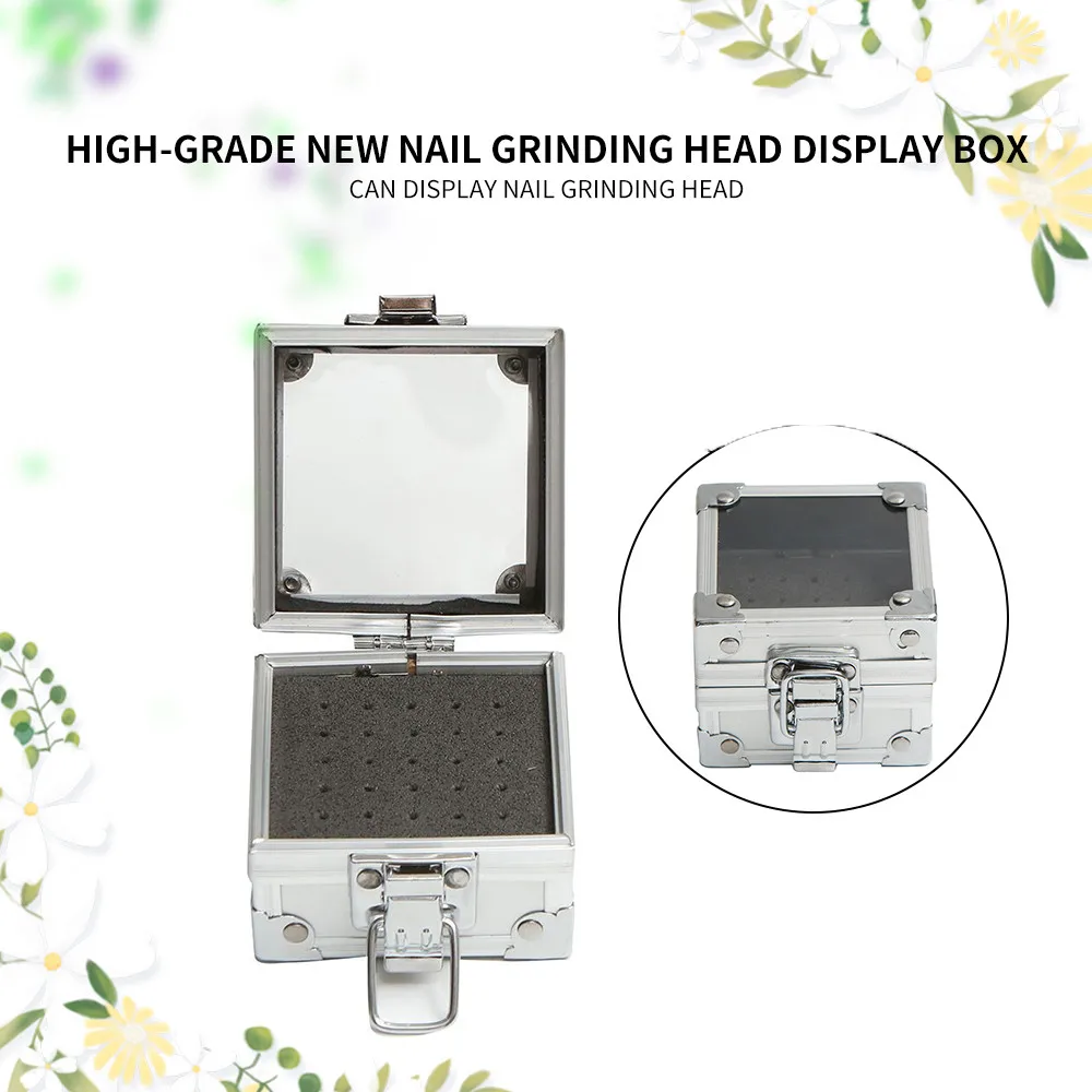 

Professional Ladies 1PC Manicure Accessories Box Carbide Bits Nail Drill Box Bit Acrylic Holder Case Nail Polish Tool 2019 New