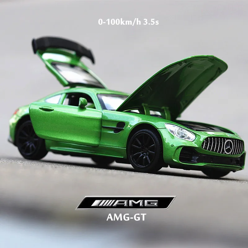 1:32 Mercedes GT спортивный звук и легкий ремень тяга-назад автомобиль литая модель машины образец прикладного искусства украшения Коллекция игрушек инструменты