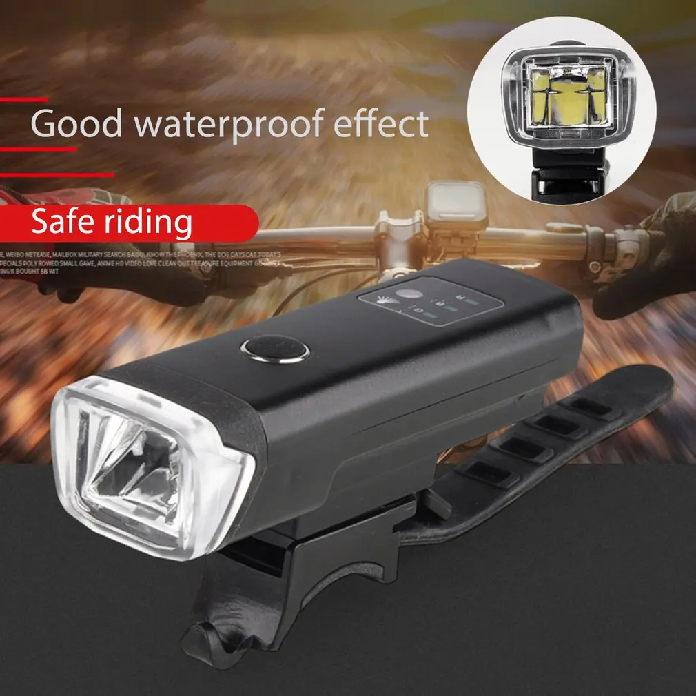 OUTAD IPX4 Waterproof Bicycle Headlight Touch Sensor USB Rechargeable