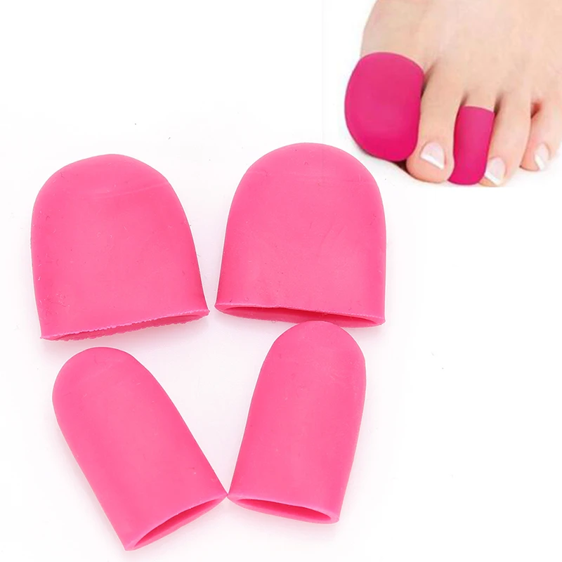 

1pair Silicone Gel Feet Care Toe Tube Insoles Bandage Pain Guard Tool Relief Foot Finger Protectors