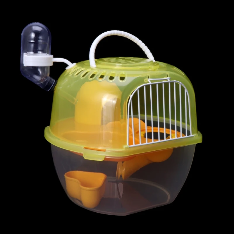 Hamster Cage Outdoor Portable Travel Double Layer Carrying Plastic