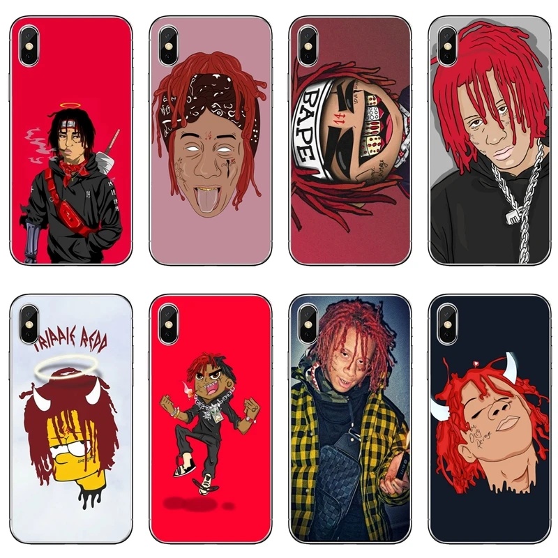 Тонкие мягкие аксессуары чехол для телефона Apple iPhone X XR XS Max 8 7 6s 6 plus SE 5S 5c 5 4S 4 Trippie Redd