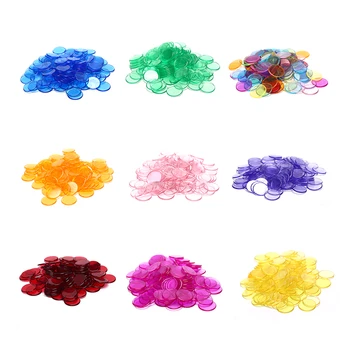 

100pcs Count Plastic Poker Chips Casino Carnival Bingo Markers Token Fun Family Club Board Games Toy Creative Gift 8 Colours