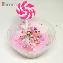 TOFOCO 60 мл леденец смешанный Хрустальная глина Lizun прозрачная слизь игрушки для малыша глина "сделай сам" коробка тесто антистрессовая игрушка-Лизун пластилин