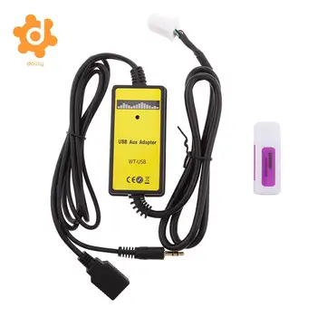 

dolity Car USB Aux-in MP3 Player Radio 6+6Pin Adapter For Toyota RAV4 for Lexus ES300