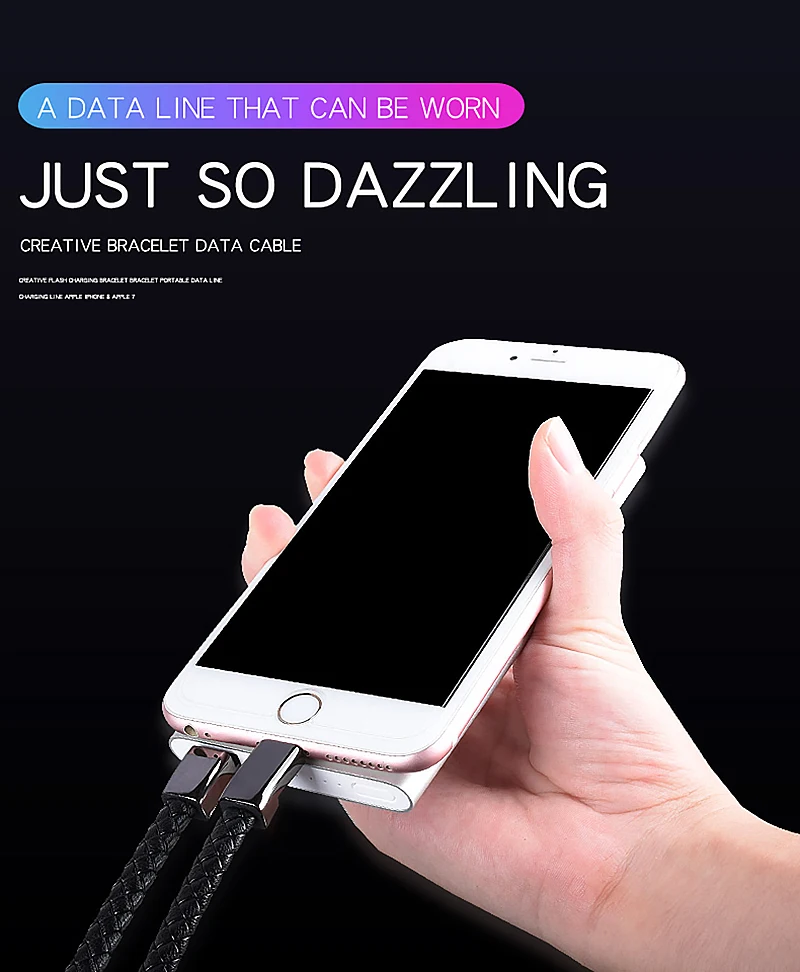 Кожаный Портативный Браслет usb зарядный кабель для передачи данных для iPhone 5 5S SE 6 6S 7 8 Plus телефон для iPhone X XS MAX адаптер зажигалка