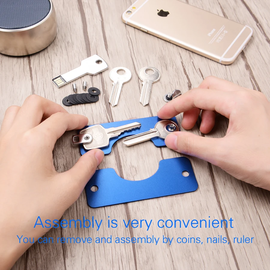 Keys Organizer Keychain EDC Metal Men Car Key Holder Smart Housekeeper