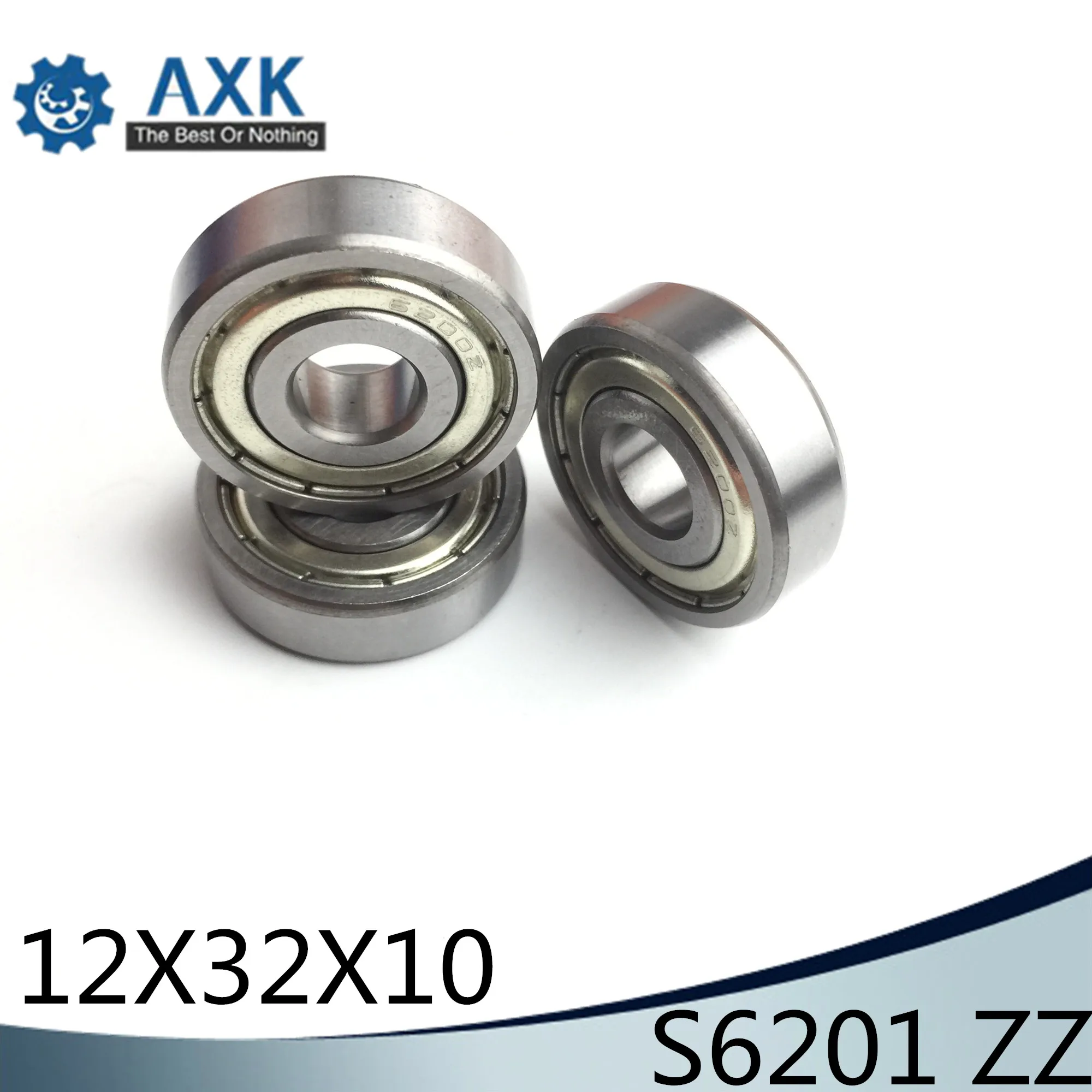 S6201ZZ подшипник 12*32*10 мм (10 шт.) ABEC 1 S6201 Z ZZ S 6201 440C шарикоподшипники из нержавеющей