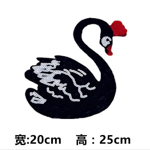 Vædde sovende Hvordan Big Size Cartoon Cat Red Mouth Black Swan Paris Patches for Clothing  iron|patches for clothing iron|patches for clothingparis patch - AliExpress