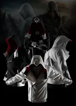 Unisex Cool Assassins Creed Cosplay Zipper Hoodie Fleece Velvet Jacket Coat Clothing